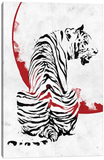 Inked Tiger Canvas Art Print - Tattoo Parlor