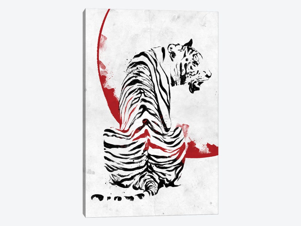 Inked Tiger by Nikita Abakumov 1-piece Canvas Print