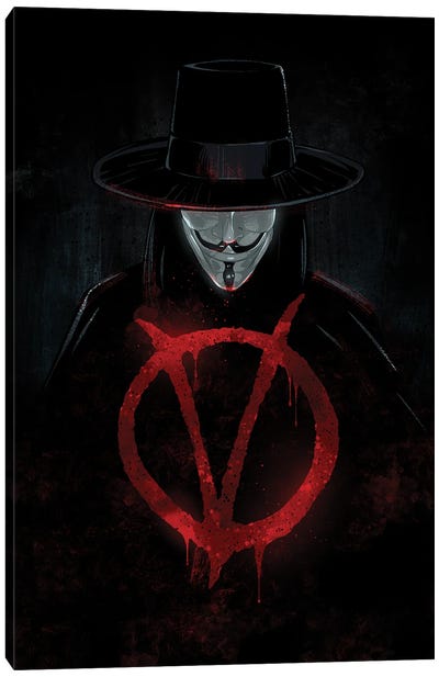 Vendetta Canvas Art Print - V