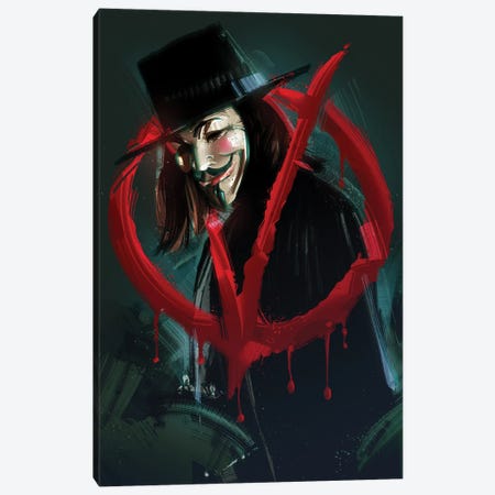 V For Vendetta I Canvas Print #AKM231} by Nikita Abakumov Canvas Art Print