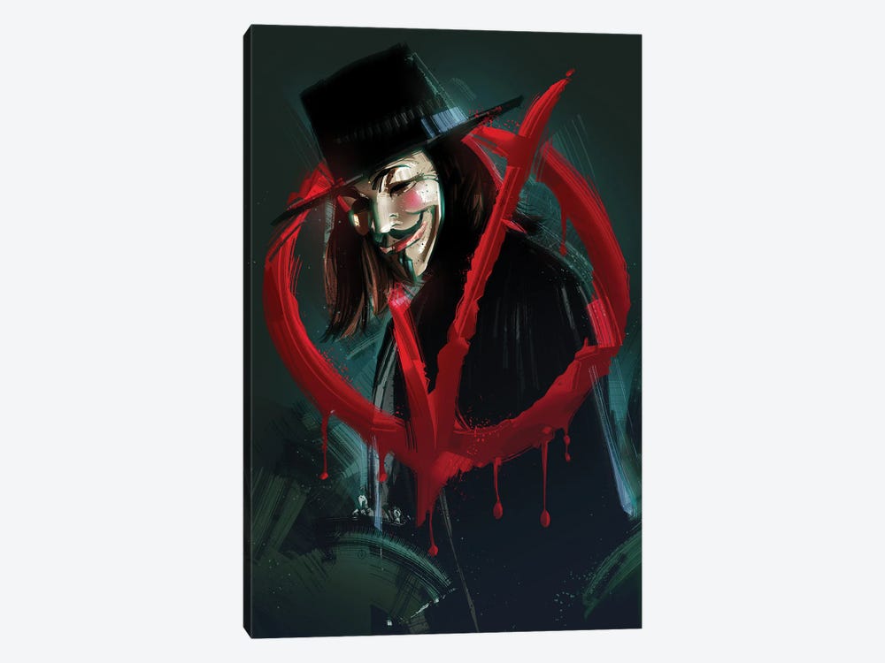 V For Vendetta I by Nikita Abakumov 1-piece Canvas Art