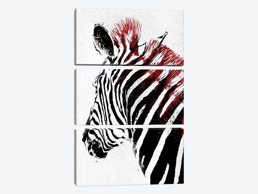 Zebra by Nikita Abakumov 3-piece Canvas Art