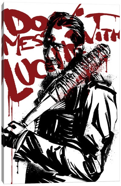 The Walking Dead Negan Canvas Art Print - Horror TV Show Art