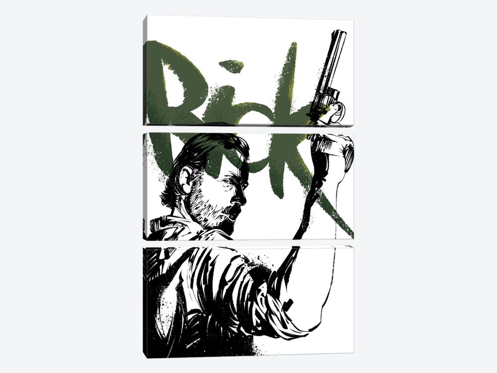 The Walking Dead Rick by Nikita Abakumov 3-piece Canvas Print