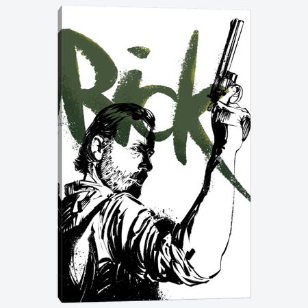 The Walking Dead Rick Canvas Print #AKM247} by Nikita Abakumov Canvas Print