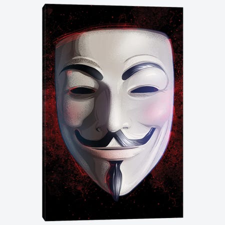 Anonymous Vendetta Canvas Print #AKM249} by Nikita Abakumov Canvas Art