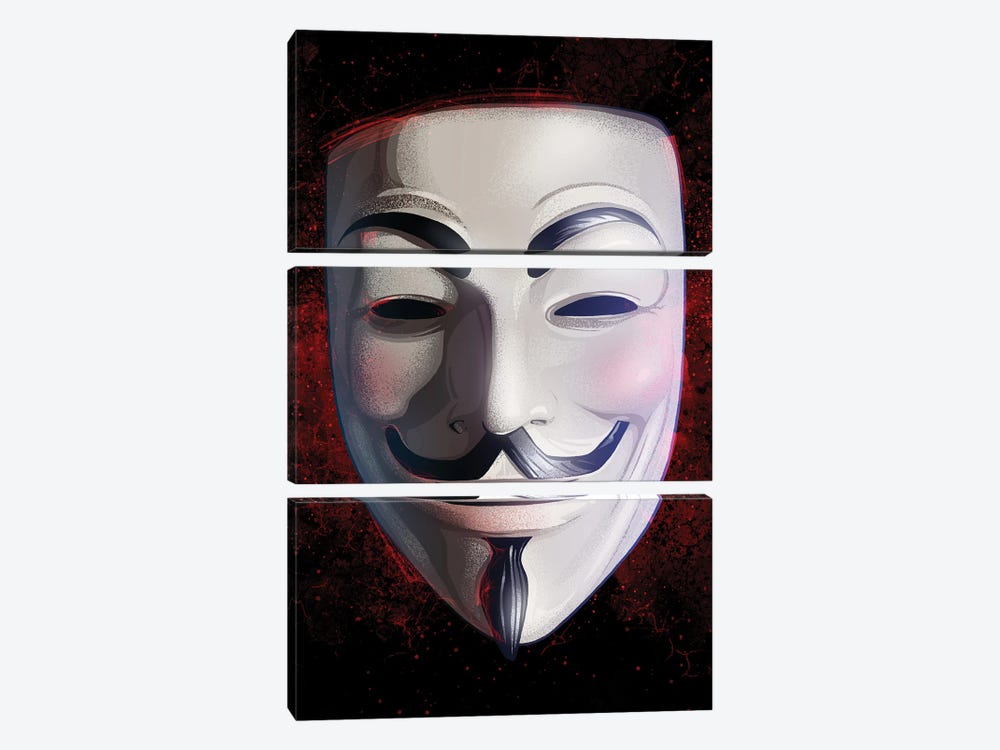 Anonymous Vendetta by Nikita Abakumov 3-piece Canvas Art Print