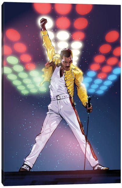 Freddie Mercury Canvas Art Print - Rock-n-Roll Art