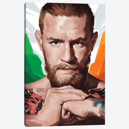Conor McGregor Canvas Print #AKM258} by Nikita Abakumov Art Print