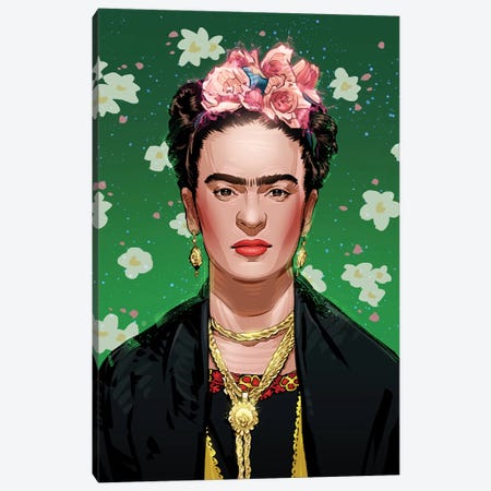 Frida Kahlo Rose Portrait print by Mark Ashkenazi