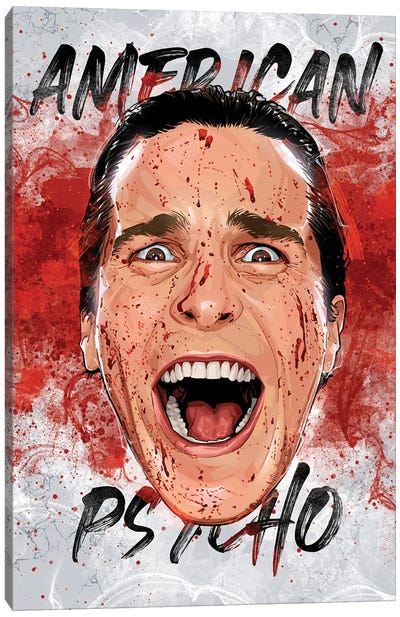 American Psycho Canvas Art Print - Horror Movie Art