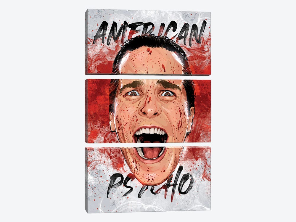 American Psycho by Nikita Abakumov 3-piece Canvas Art Print