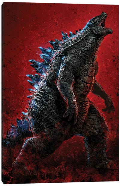 Godzilla Canvas Art Print - Science Fiction Movie Art