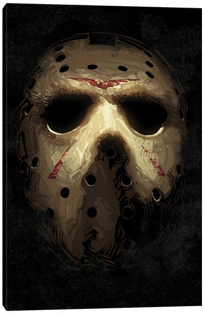 Jason Voorhees Mask Canvas Art Print - Friday The 13th