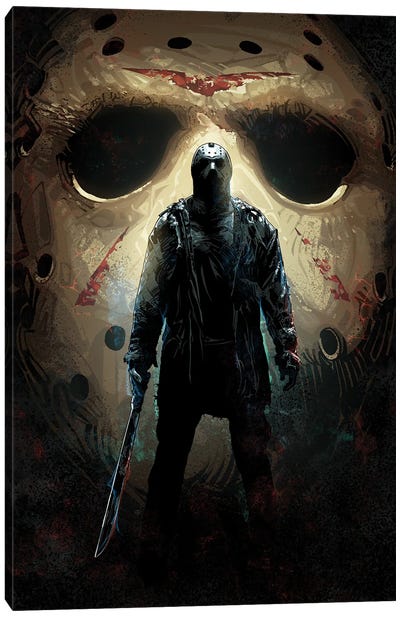 Jason Voorhees 13th Canvas Art Print - Friday The 13th