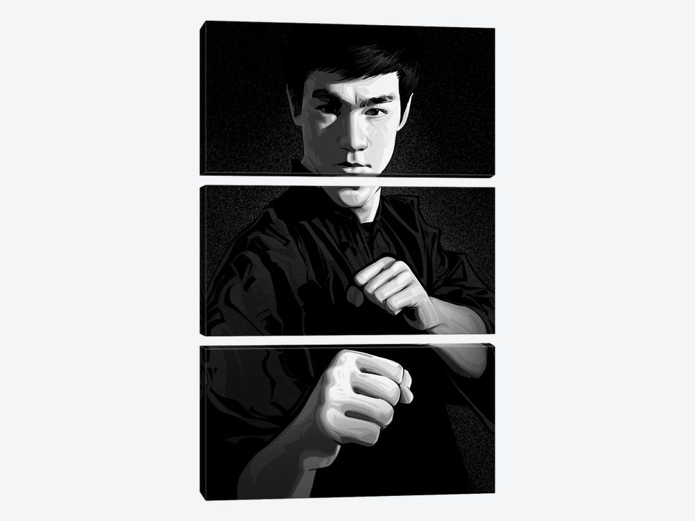 Bruce Lee by Nikita Abakumov 3-piece Canvas Print