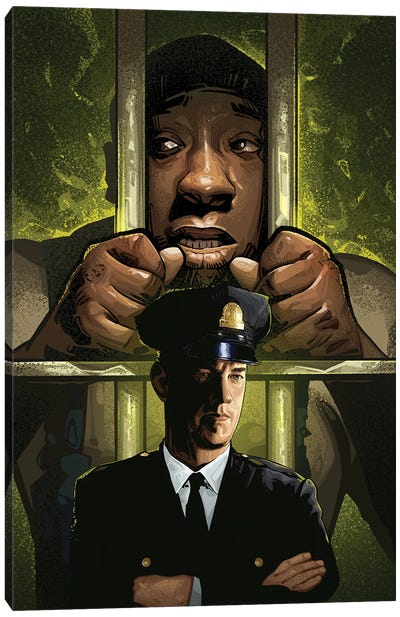 Green Mile Canvas Art Print - Crime & Gangster Movie Art