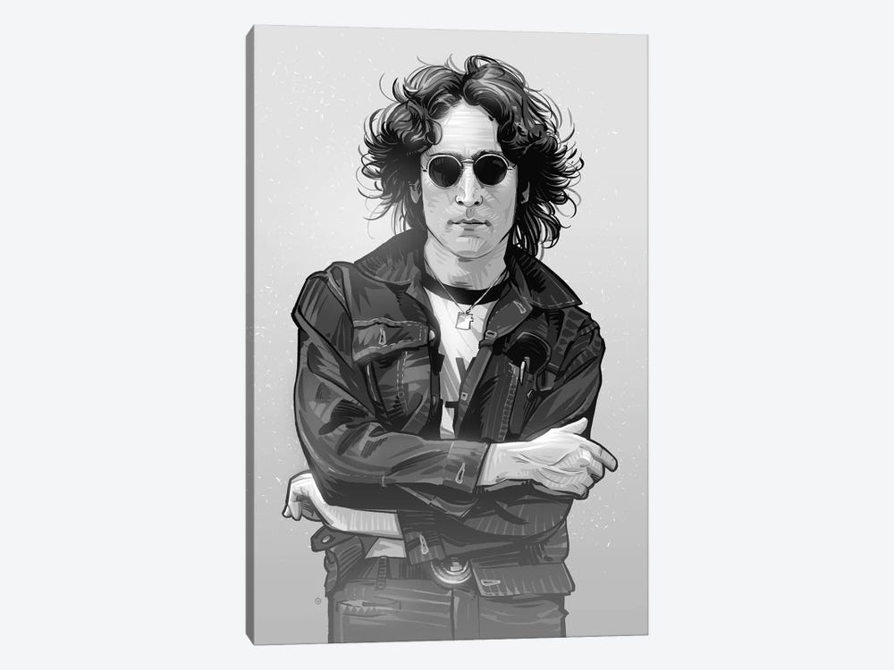John Lennon In Black And White by Nikita Abakumov 1-piece Canvas Artwork