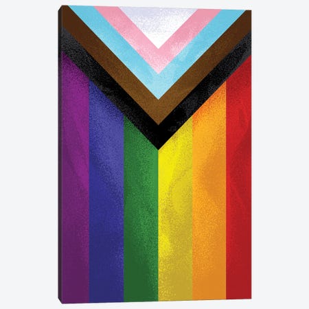 Modern Pride Flag Canvas Print #AKM364} by Nikita Abakumov Canvas Artwork