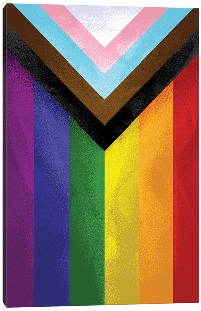 Modern Pride Flag Canvas Art Print - LGBTQ+ Art