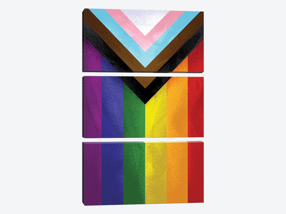 Modern Pride Flag by Nikita Abakumov 3-piece Art Print