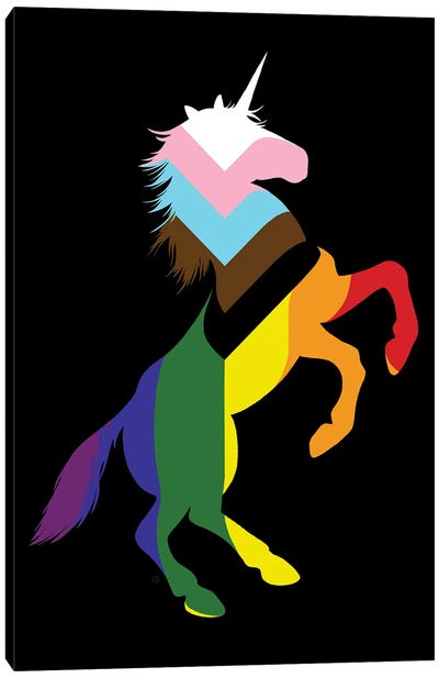 Unicorn Pride Canvas Art Print - Nikita Abakumov