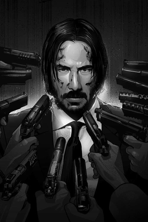 John Wick In Black And White