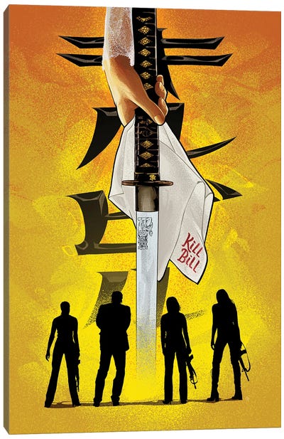Kill Bill Kill Canvas Art Print - Action & Adventure Movie Art