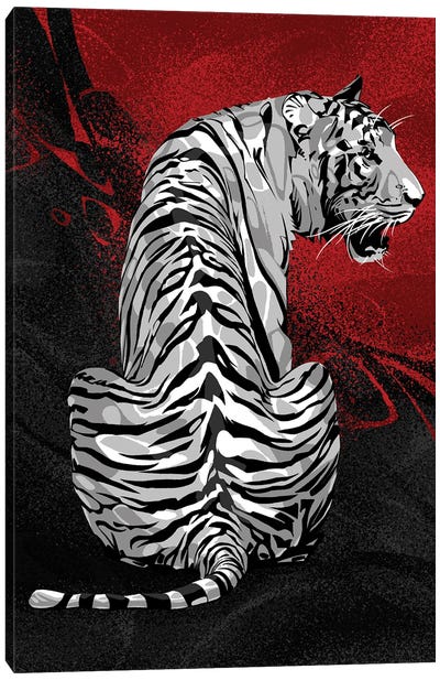 White Tiger Canvas Art Print - Nikita Abakumov