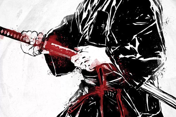 Black & White & Red: Katana Man by Nikita Abakumov