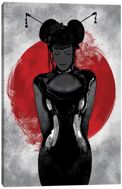 Geisha Bushido Canvas Art Print - Nikita Abakumov