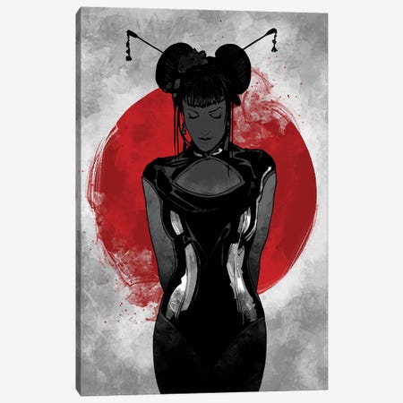 Geisha Bushido Canvas Print #AKM391} by Nikita Abakumov Canvas Art