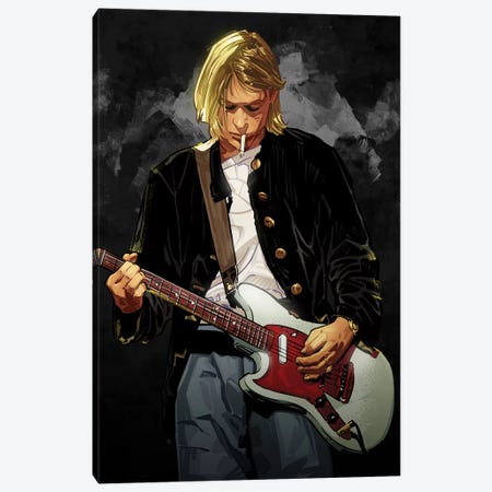 Kurt Cobain Canvas Print #AKM39} by Nikita Abakumov Canvas Artwork