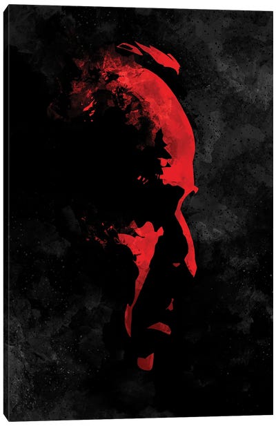 The Godfather Profile Canvas Art Print - Crime & Gangster Movie Art