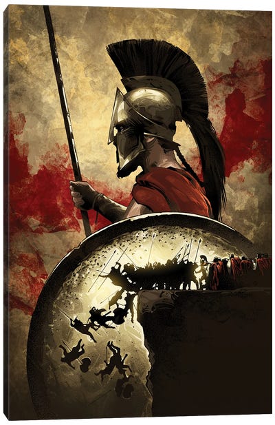 300 Sparta Canvas Art Print - Action & Adventure Movie Art