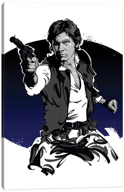Han Solo Canvas Art Print - Science Fiction Movie Art