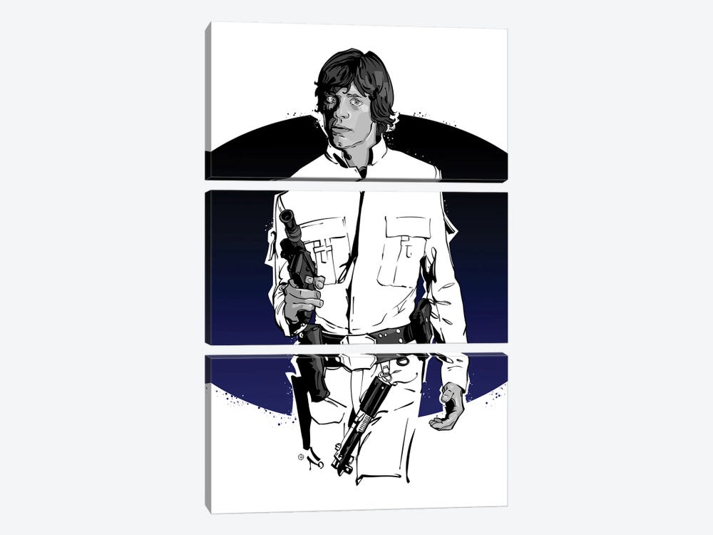 Luke Skywalker by Nikita Abakumov 3-piece Canvas Art Print