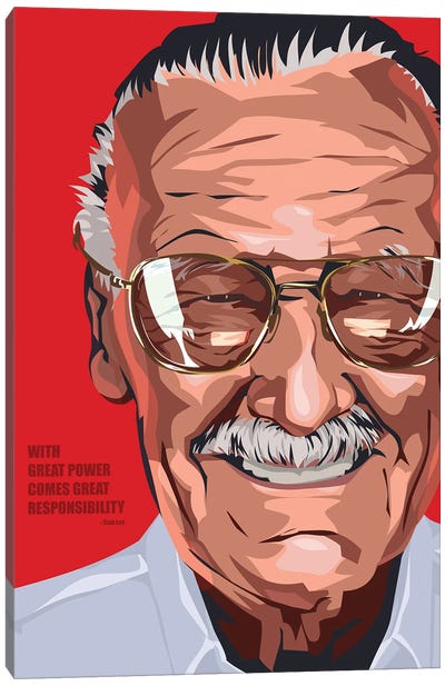 Stan Lee Canvas Art Print - Author & Journalist Art