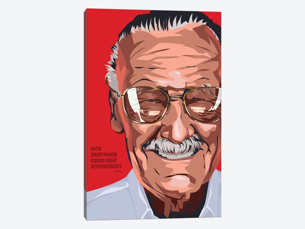 Stan Lee by Nikita Abakumov 1-piece Canvas Artwork