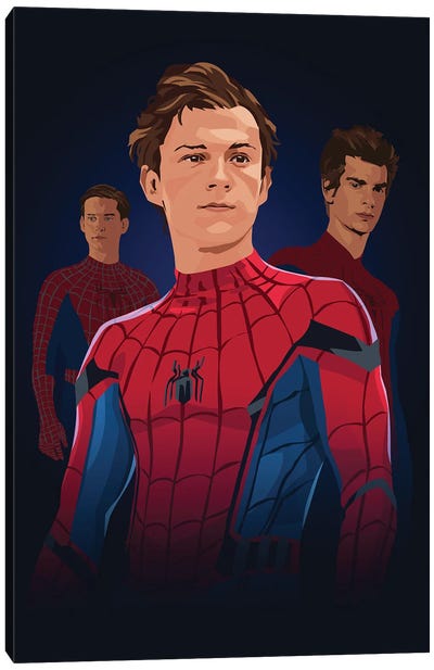Super Spider Bros Canvas Art Print - Nikita Abakumov