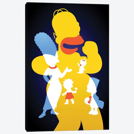 The Simpsons Canvas Print #AKM418} by Nikita Abakumov Art Print