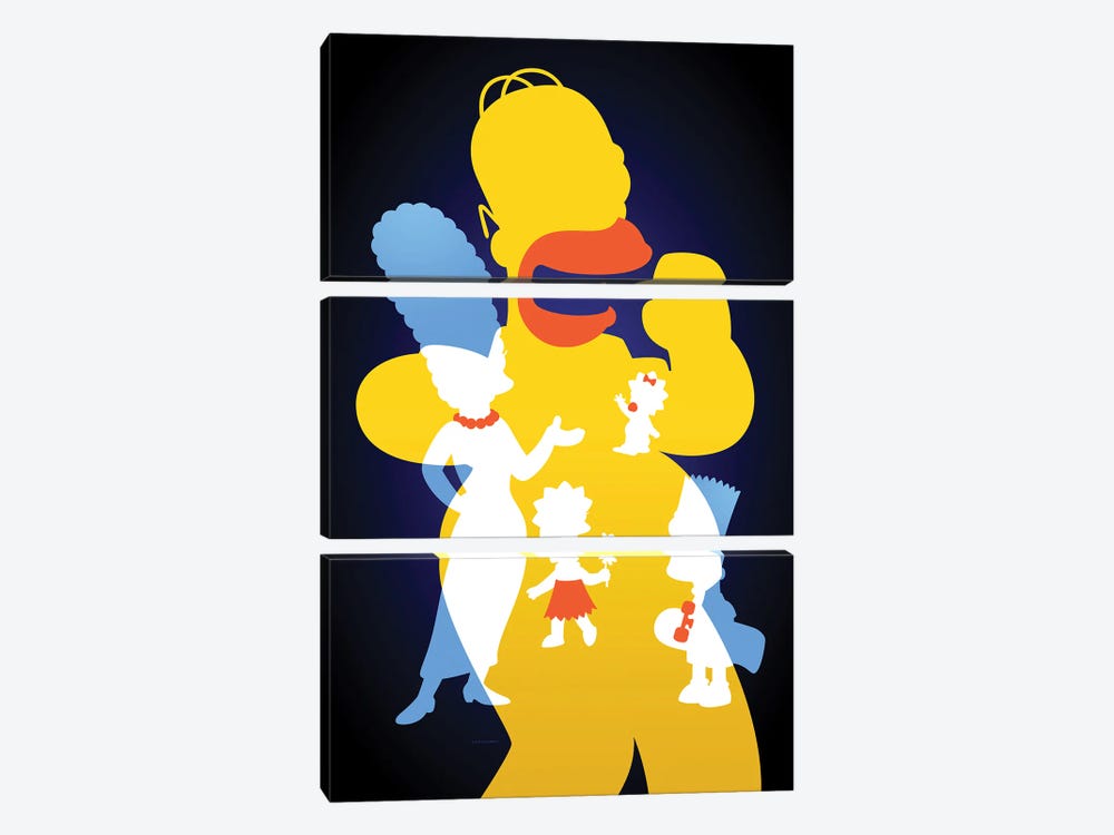 The Simpsons by Nikita Abakumov 3-piece Canvas Print