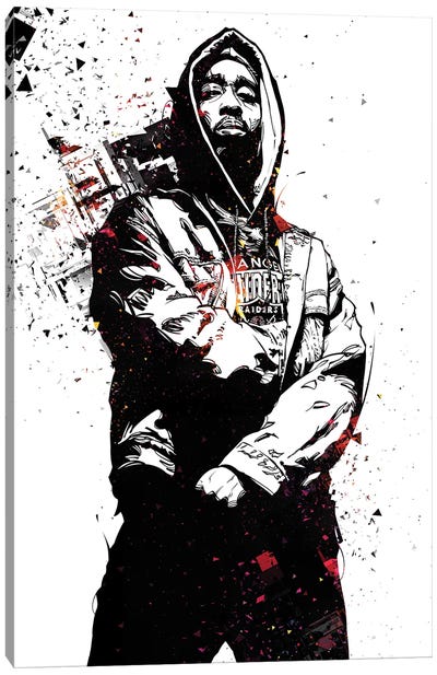 Tupac Canvas Art Print - Rap & Hip-Hop Art