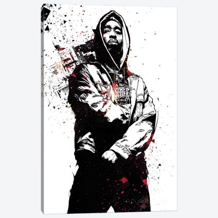 Tupac Canvas Print #AKM419} by Nikita Abakumov Canvas Print