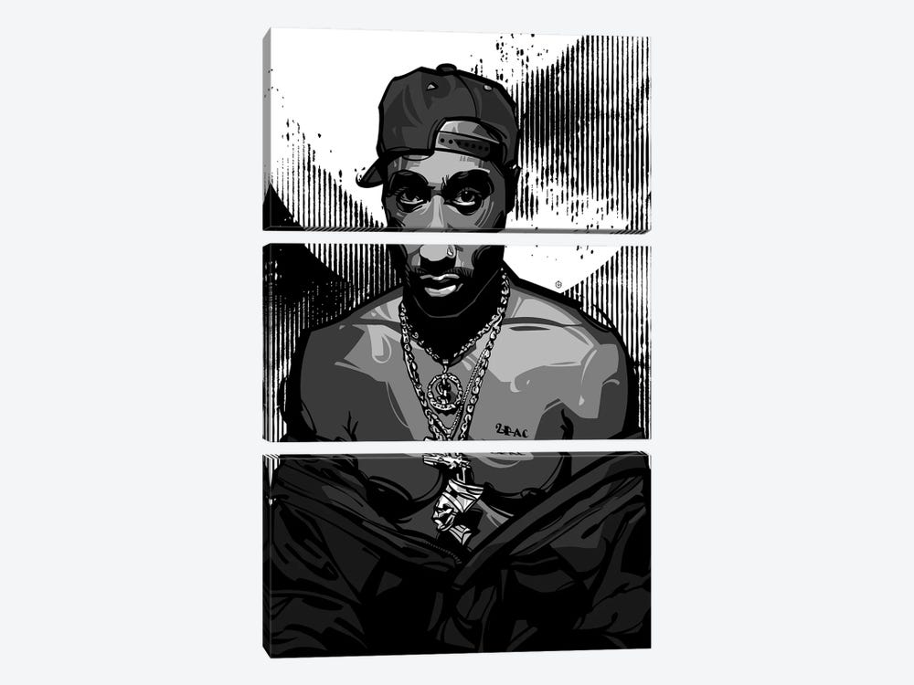 Tupac II by Nikita Abakumov 3-piece Canvas Artwork