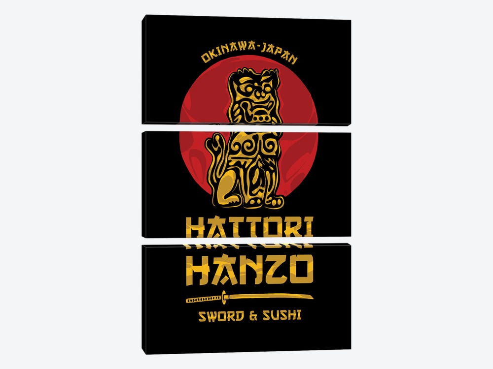Hattori Hanzo Kill Bill by Nikita Abakumov 3-piece Canvas Wall Art