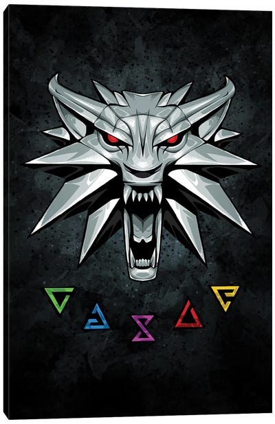 The Witcher Sigil Canvas Art Print - Limited Edition Video Game Art