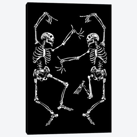 Dancing Skeletons Black Canvas Print #AKM437} by Nikita Abakumov Canvas Artwork