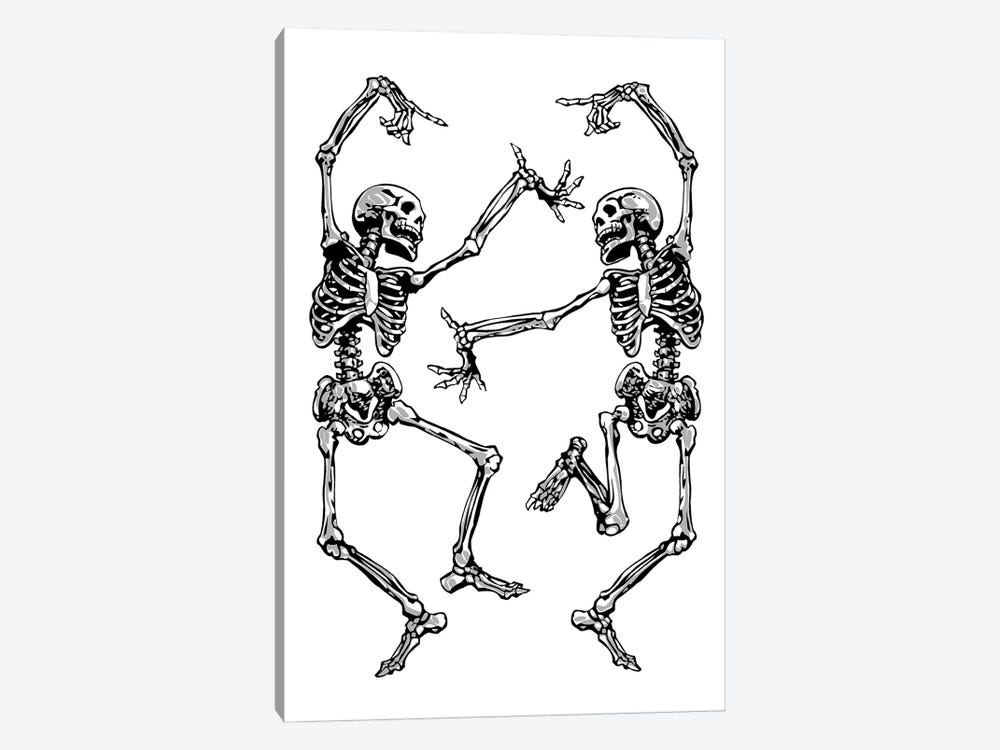 Dancing Skeletons White by Nikita Abakumov 1-piece Canvas Print