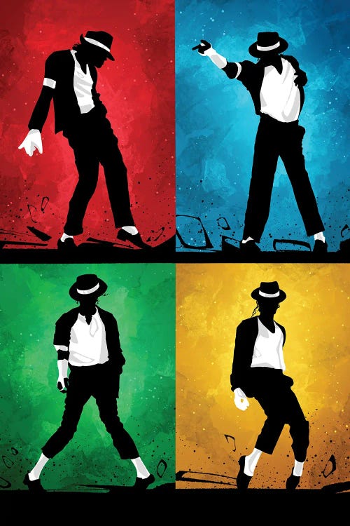 Michael Jackson Silhouettes by Nikita Abakumov wall art